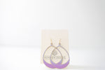 Hand-Patinaed Purple to Pink Ombre Earrings