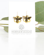 Patinaed Bees on Yellow Honeycombs