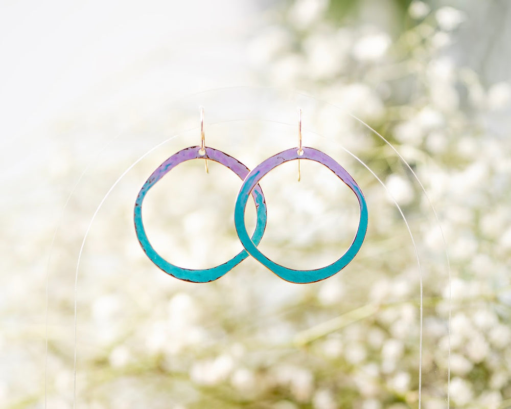 Purple Verdigris Open Circles