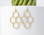 Raw Brass Honeycombs on 14 k gold
