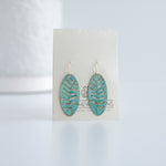 Hand-Patinaed Shades of Green-Blue Leaf Cut-Outs