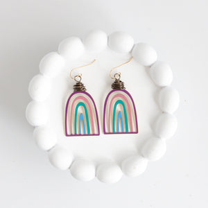 Pink Purple Blue Turquoise Rainbow