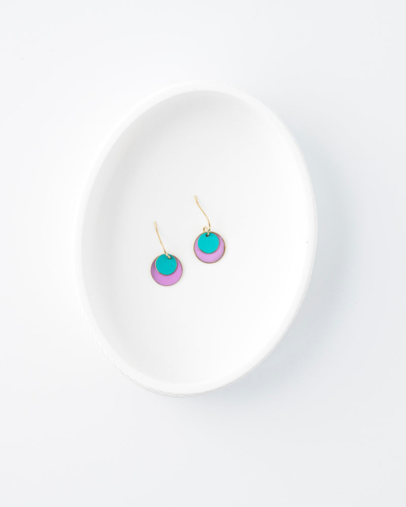 Purple and Verdigris Layered Circles