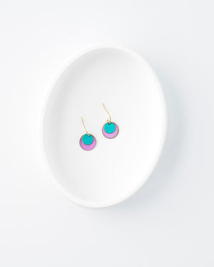 Purple and Verdigris Layered Circles