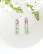 Mint Green + Pink Flowers