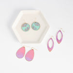 Pink/Purple Ombre Brass Open Pointed Drops