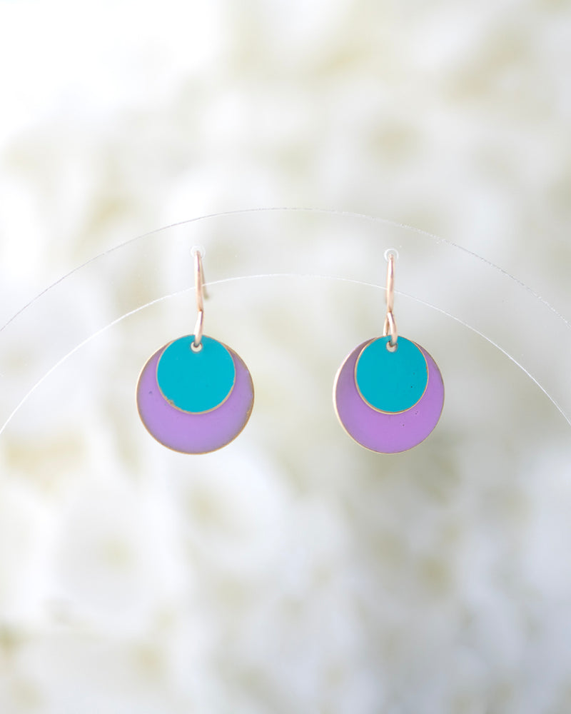 Purple and Verdigris Layered Circles