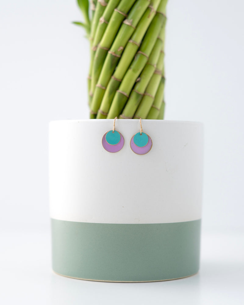 Purple and Verdigris Layered Circles